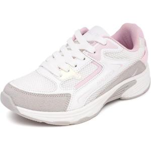 imageNautica Kids Boys ampamp Girls Athletic Sneakers  Chunky Cushion Heel Running ampamp Hiking Shoes LaceUpBungee SlipOn Big KidLittle KidToddlerWhite Pink Grey