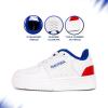 imageNautica Boys Girls Casual Fashion Shoes  Comfortable Soccer Classic Walking Tennis Sneakers for Kids  Breathable Lightweight ampamp Flexible Lace UpBungee LowTopHigh TopWhite Cobalt Pop