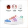 imageNautica Boys Girls Casual Fashion Shoes  Comfortable Soccer Classic Walking Tennis Sneakers for Kids  Breathable Lightweight ampamp Flexible Lace UpBungee LowTopHigh TopWhite Light White