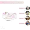 imageNautica Boys Girls Casual Fashion Shoes  Comfortable Soccer Classic Walking Tennis Sneakers for Kids  Breathable Lightweight ampamp Flexible Lace UpBungee LowTopHigh TopWhite Pink Iridium