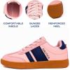 imageNautica Boys Girls Casual Fashion Shoes  Comfortable Soccer Classic Walking Tennis Sneakers for Kids  Breathable Lightweight ampamp Flexible Lace UpBungee LowTopHigh TopBlush Navy