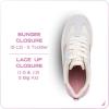 imageNautica Boys Girls Casual Fashion Shoes  Comfortable Soccer Classic Walking Tennis Sneakers for Kids  Breathable Lightweight ampamp Flexible Lace UpBungee LowTopHigh TopWhite Pink Metallic