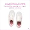 imageNautica Boys Girls Casual Fashion Shoes  Comfortable Soccer Classic Walking Tennis Sneakers for Kids  Breathable Lightweight ampamp Flexible Lace UpBungee LowTopHigh TopWhite Pink Metallic