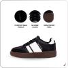 imageNautica Boys Girls Casual Fashion Shoes  Comfortable Soccer Classic Walking Tennis Sneakers for Kids  Breathable Lightweight ampamp Flexible Lace UpBungee LowTopHigh TopBlackWhiteGum