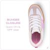 imageNautica Boys Girls Casual Fashion Shoes  Comfortable Soccer Classic Walking Tennis Sneakers for Kids  Breathable Lightweight ampamp Flexible Lace UpBungee LowTopHigh TopWhite Pink Gum