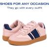 imageNautica Boys Girls Casual Fashion Shoes  Comfortable Soccer Classic Walking Tennis Sneakers for Kids  Breathable Lightweight ampamp Flexible Lace UpBungee LowTopHigh TopBlush Navy