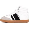 imageNautica Boys Girls Casual Fashion Shoes  Comfortable Soccer Classic Walking Tennis Sneakers for Kids  Breathable Lightweight ampamp Flexible Lace UpBungee LowTopHigh TopWhite Blackshea