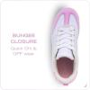 imageNautica Boys Girls Casual Fashion Shoes  Comfortable Soccer Classic Walking Tennis Sneakers for Kids  Breathable Lightweight ampamp Flexible Lace UpBungee LowTopHigh TopWhite Pink Iridescent