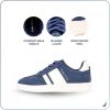 imageNautica Boys Girls Casual Fashion Shoes  Comfortable Soccer Classic Walking Tennis Sneakers for Kids  Breathable Lightweight ampamp Flexible Lace UpBungee LowTopHigh TopWhale Blue