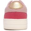 imageNautica Girls Fashion Shoe  LaceUp LowTop Tennis Sneakers for Big Kids Little Kids ampamp Toddlers Regular HeelPlatform SoleBone Coral Sky