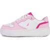 imageNautica Girls Fashion Shoe  LaceUp LowTop Tennis Sneakers for Big Kids Little Kids ampamp Toddlers Regular HeelPlatform SolePlatform Pink White