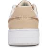 imageNautica Girls Fashion Shoe  LaceUp LowTop Tennis Sneakers for Big Kids Little Kids ampamp Toddlers Regular HeelPlatform SoleTan White Gold