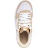 imageNautica Girls Fashion Shoe  LaceUp LowTop Tennis Sneakers for Big Kids Little Kids ampamp Toddlers Regular HeelPlatform SoleTan White Gold