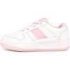 imageNautica Girls Fashion Shoe  LaceUp LowTop Tennis Sneakers for Big Kids Little Kids ampamp Toddlers Regular HeelPlatform SoleWhite Iridescent Pinkscie