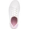 imageNautica Girls Fashion Shoe  LaceUp LowTop Tennis Sneakers for Big Kids Little Kids ampamp Toddlers Regular HeelPlatform SoleWhite Iridescent Pinkvalenia