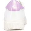 imageNautica Girls Fashion Shoe  LaceUp LowTop Tennis Sneakers for Big Kids Little Kids ampamp Toddlers Regular HeelPlatform SoleWhite Iridescent Pinkvalenia