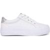imageNautica Girls Fashion Shoe  LaceUp LowTop Tennis Sneakers for Big Kids Little Kids ampamp Toddlers Regular HeelPlatform SoleWhite Iridescentplatform