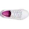 imageNautica Girls Fashion Shoe  LaceUp LowTop Tennis Sneakers for Big Kids Little Kids ampamp Toddlers Regular HeelPlatform SoleWhite Multi