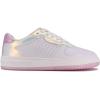 imageNautica Girls Fashion Shoe  LaceUp LowTop Tennis Sneakers for Big Kids Little Kids ampamp Toddlers Regular HeelPlatform SoleWhite Pearlized Stafford