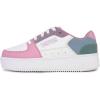 imageNautica Girls Fashion Shoe  LaceUp LowTop Tennis Sneakers for Big Kids Little Kids ampamp Toddlers Regular HeelPlatform SoleWhite Pink Purple