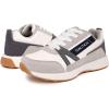 imageNautica Kids Boys Casual LaceUp Fashion Sneakers Oxford Comfortable Walking Shoe Big Kid  Little Kid  ToddlerWhite Grey