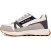 imageNautica Kids Boys Casual LaceUp Fashion Sneakers Oxford Comfortable Walking Shoe Big Kid  Little Kid  ToddlerWhite Grey