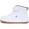 imageNautica Kids High Top Basketball Sneakers  ToddlerLittle Kid Fashion Boots Comfortable Athletic Walking Shoes for Boys and GirlsWhite Smoothoakford