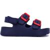 imageNautica Kids Toddler Open Toe Sandal 2 Buckle Straps EVA Comfort Slide Outdoor Back Strap Casual Sandals Float Boat Boy  GirlToddlerLittle KidNavy Red