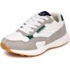 imageNautica Kids Boys Casual LaceUp Fashion Sneakers Oxford Comfortable Walking Shoe Big Kid  Little Kid  ToddlerWhite Grey Green