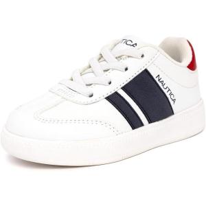 imageNautica Boys Girls Casual Fashion Shoes  Comfortable Soccer Classic Walking Tennis Sneakers for Kids  Breathable Lightweight ampamp Flexible Lace UpBungee LowTopHigh TopAmerican