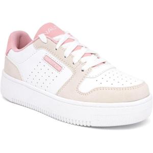 imageNautica Girls Fashion Shoe  LaceUp LowTop Tennis Sneakers for Big Kids Little Kids ampamp Toddlers Regular HeelPlatform SoleWhite Bone Pinkplatform