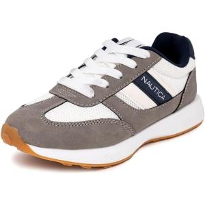 imageNautica Kids Boys Casual LaceUp Fashion Sneakers Oxford Comfortable Walking Shoe Big Kid  Little Kid  ToddlerWhite Grey Navy