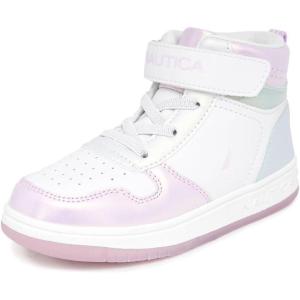 imageNautica Kids High Top Basketball Sneakers  ToddlerLittle Kid Fashion Boots Comfortable Athletic Walking Shoes for Boys and GirlsWhite Multioakford