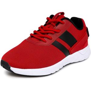 imageNautica Kids Running Sneakers  Comfortable Shoes for Boys and Girls  Sizes for Big ampamp Little Kids LaceUpBungee ManalapinRed Black