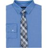 imageNautica Boys Long Sleeve ButtonDown Collared Dress Shirt with TieDragonfly Blue