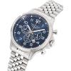 imageNautica Mens Stainless Steel Bracelet ampamp Blue Rubber Strap Watch Model NAPBOS406