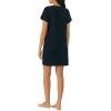 imageNautica Womens Sleep Shirt Dress MidThigh Length Lightweight Pajama Top Cotton Knit Jersey VNeck Sleepwear ampamp LoungewearBlack