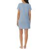 imageNautica Womens Sleep Shirt Dress MidThigh Length Lightweight Pajama Top Cotton Knit Jersey VNeck Sleepwear ampamp LoungewearHeather Blue