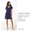 imageNautica Womens Sleep Shirt Dress MidThigh Length Lightweight Pajama Top Cotton Knit Jersey VNeck Sleepwear ampamp LoungewearHeather Grey
