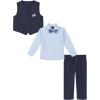 imageNautica babyboys 4piece Suit Set With Dress Shirt Vest Pants and Bow TieTanzanite