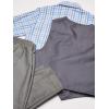 imageNautica boys 4 piece Formal Suit Set Vest Pants Collared Dress Shirt and TieLight Gray