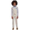 imageNautica boys 4 piece Formal Suit Set Vest Pants Collared Dress Shirt and TieSilver Birch