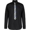 imageNautica Boys Long Sleeve ButtonDown Collared Dress Shirt with TieBlack