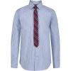 imageNautica Boys Long Sleeve ButtonDown Collared Dress Shirt with TieBlue Stripe