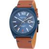 imageNautica Mens NAPPBS303 Pacific Beach Brown Apple Grain Leather Strap Watch