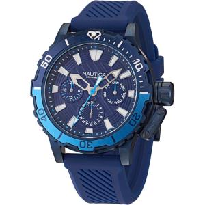 imageNautica Glenrock Lagoon Blue Silicone Strap Watch Model NAPGLAS35