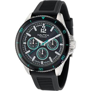 imageNautica Mens Black Wheat PU Fiber Strap Watch Model NAPWRS403