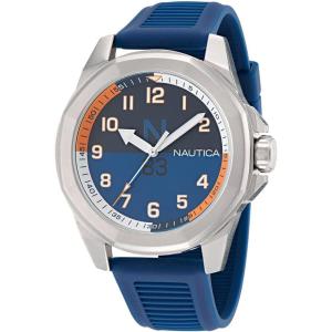imageNautica Mens Blue Wheat PU Fiber Strap Watch Model NAPTBS401