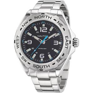 imageNautica Mens NAPCWS301 Clearwater Beach Recycled 85 Stainless Steel Bracelet Watch