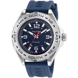 imageNautica Mens NAPCWS304 Clearwater Beach Blue Silicone Strap Watch